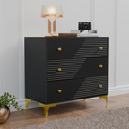 Softloom 3 drawer chestor-black | 5 Years Warranty