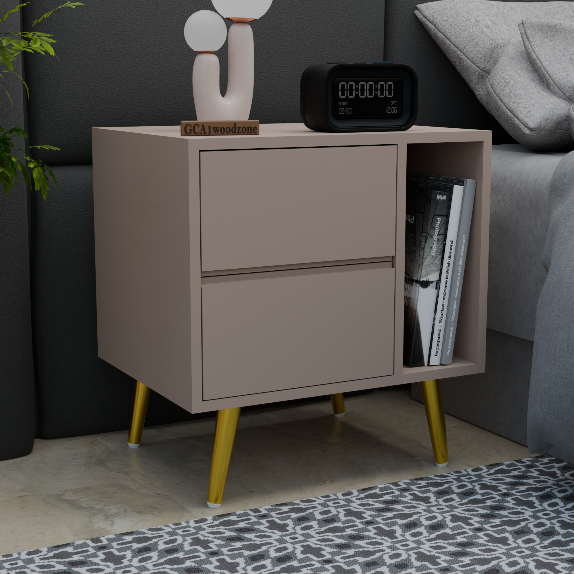 Softloom BEDSIDE TABEL-BEIGE Softloom