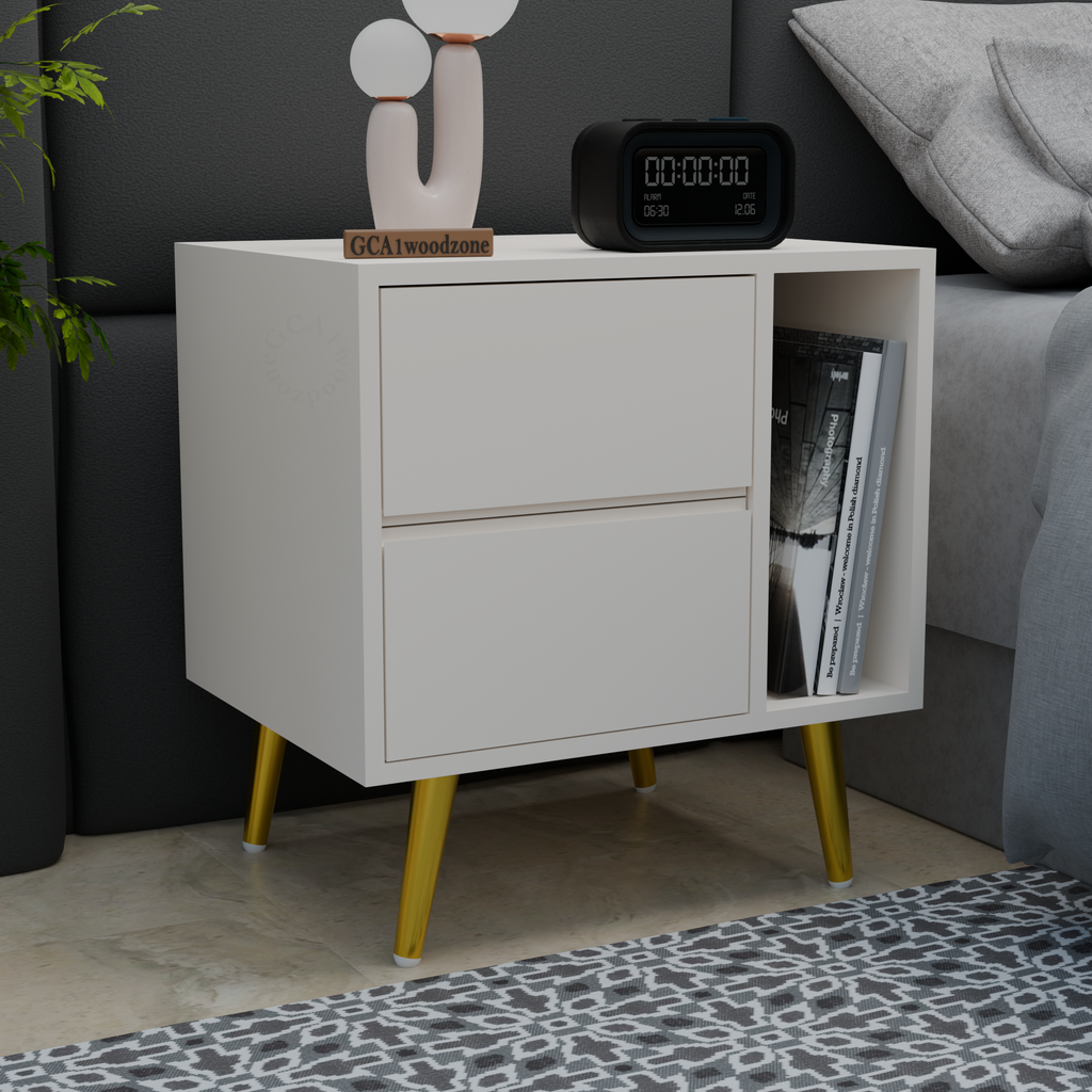Softloom BED SIDE TABEL-WHITE Softloom