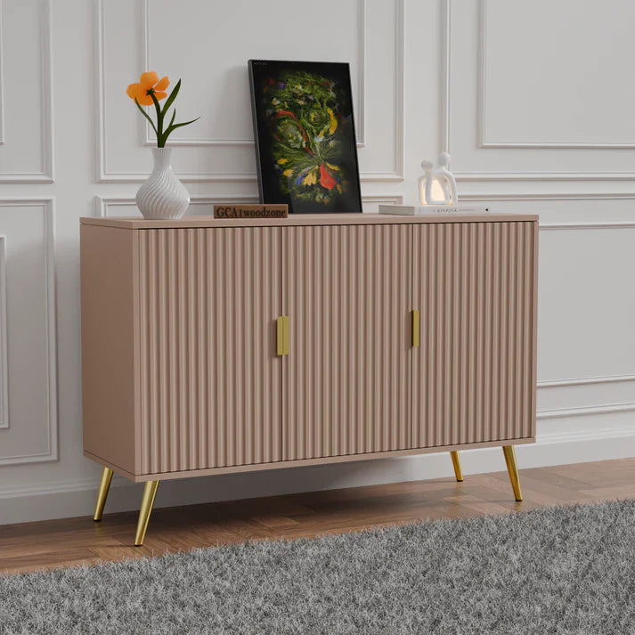 Softloom SIDEBOARD 3 DOOR WHITE - 5 Years Warranty Softloom