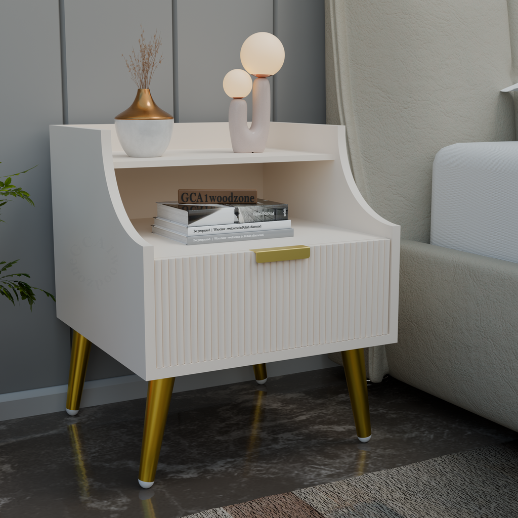Softloom BED SIDE TABLE -WHITE Softloom