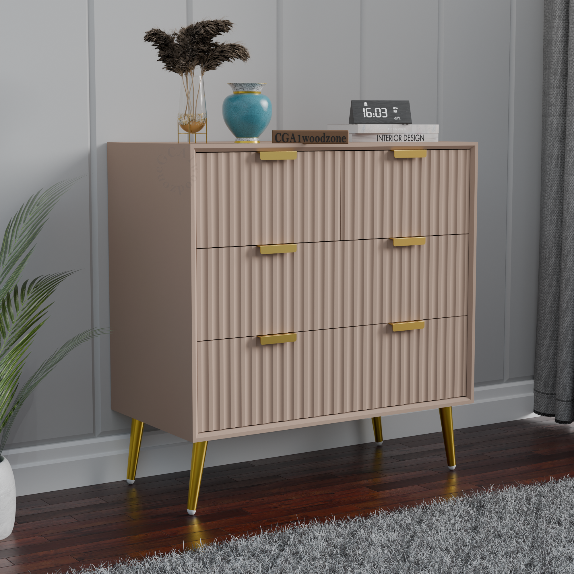Softloom 4 DRAWER CHEST -TAUPE Softloom