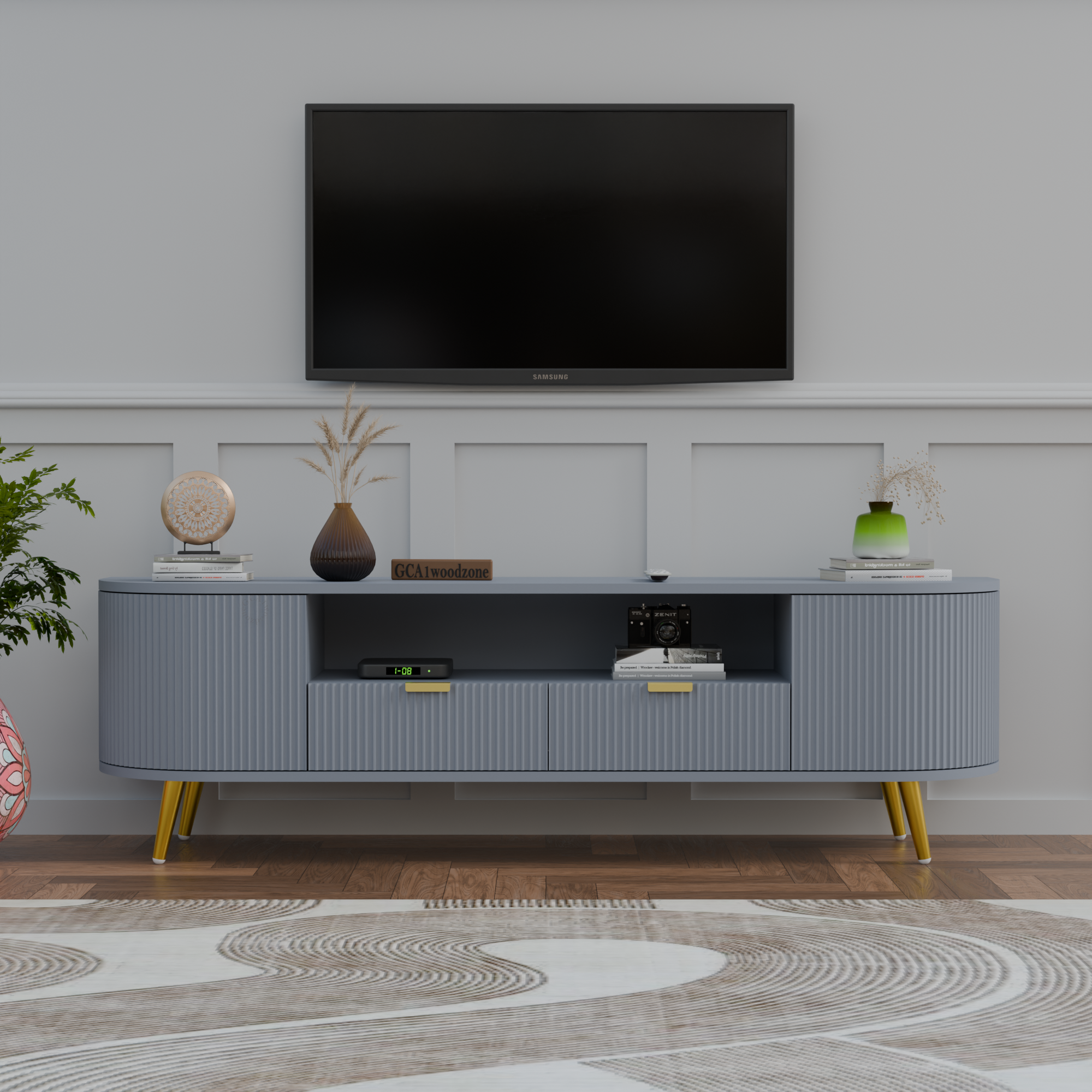 Modern TV Unit with Storage for Living Room - 5 Year Warranty