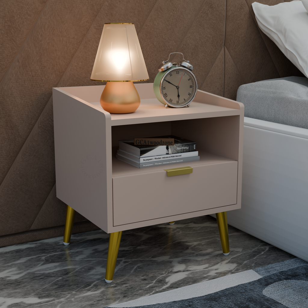 Softloom BED SIDE TABLE-BEIGE Softloom
