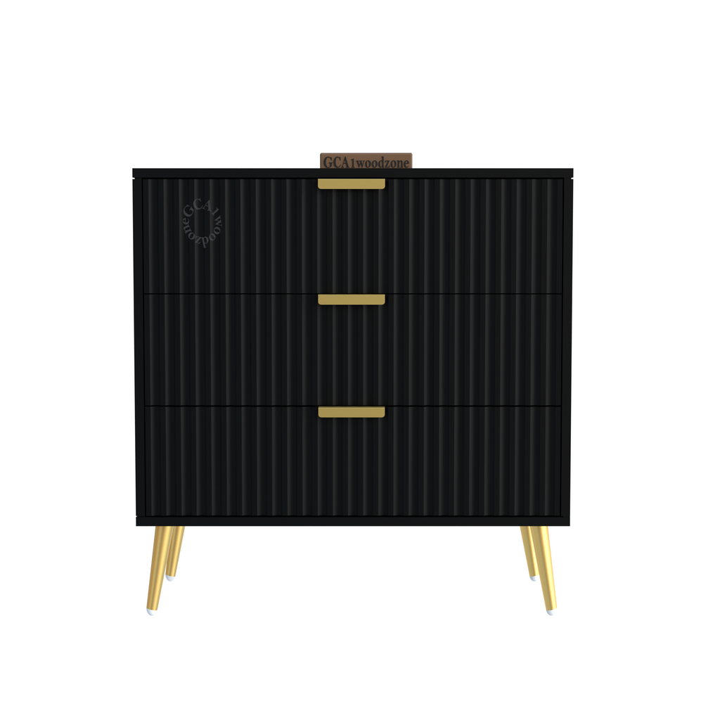 Softloom  3 Drawer Chestor -black | 5 Years Warranty