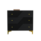 Softloom 3 drawer chestor-black | 5 Years Warranty