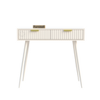 Softloom Modern Fluted Console Table with Drawer | 5 Year Warranty