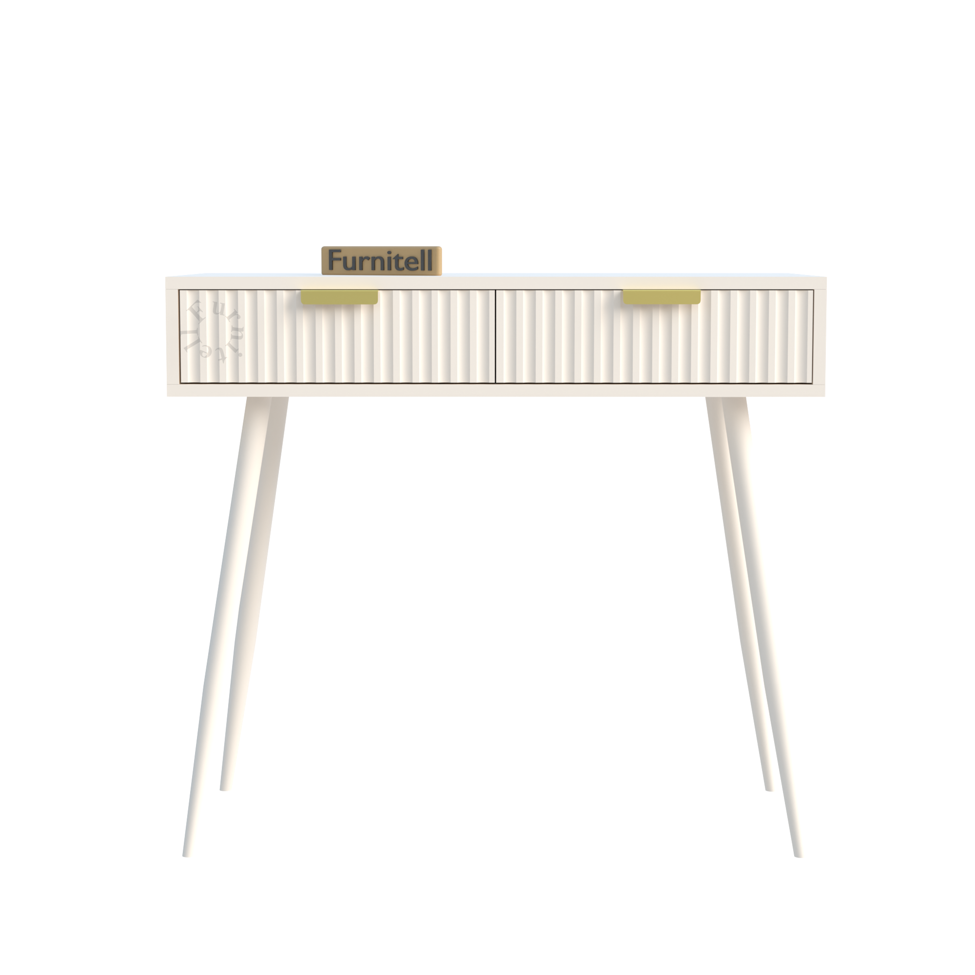 Softloom Modern Fluted Console Table with Drawer | 5 Year Warranty