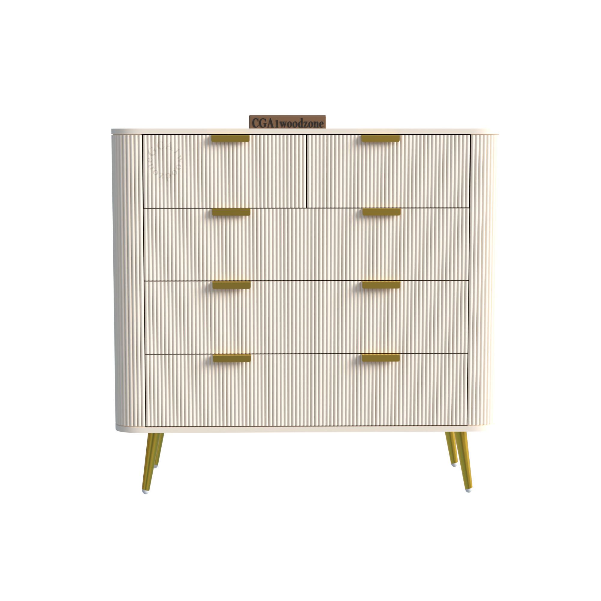 Softloom 5 DRAWER CHESTOR -WHITE Softloom