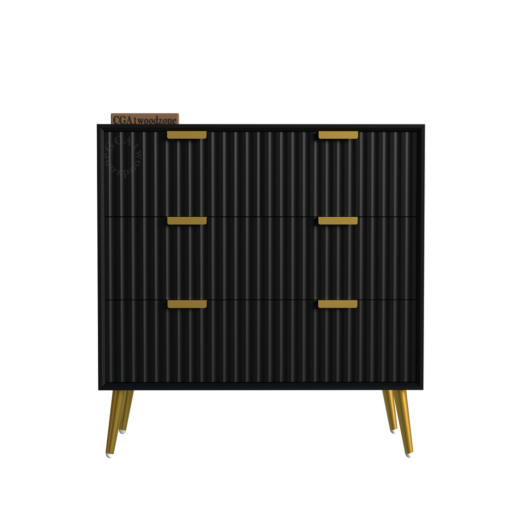 Softloom 4 DRAWER CHEST -BLACK Softloom