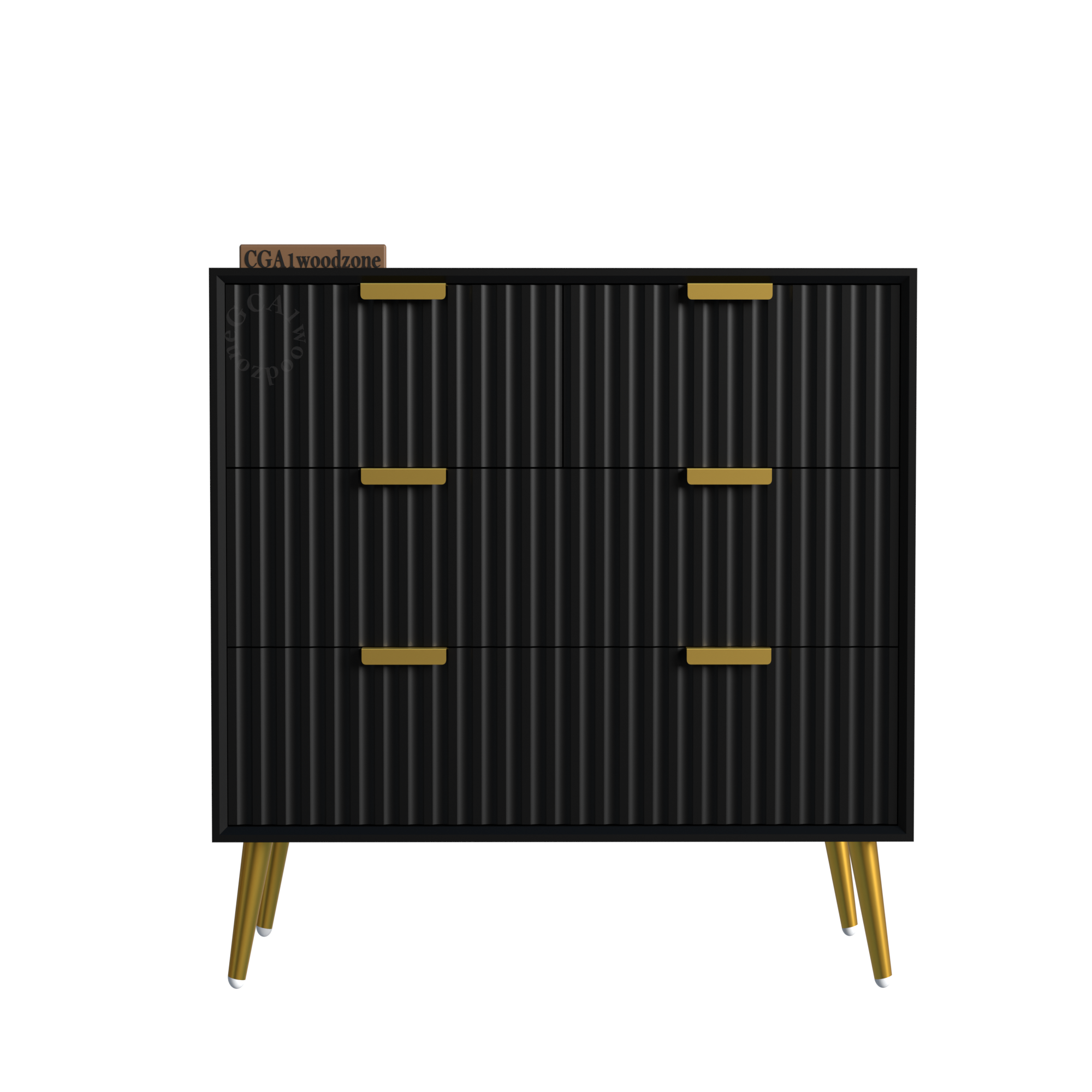 Softloom 4 DRAWER CHEST -BLACK Softloom