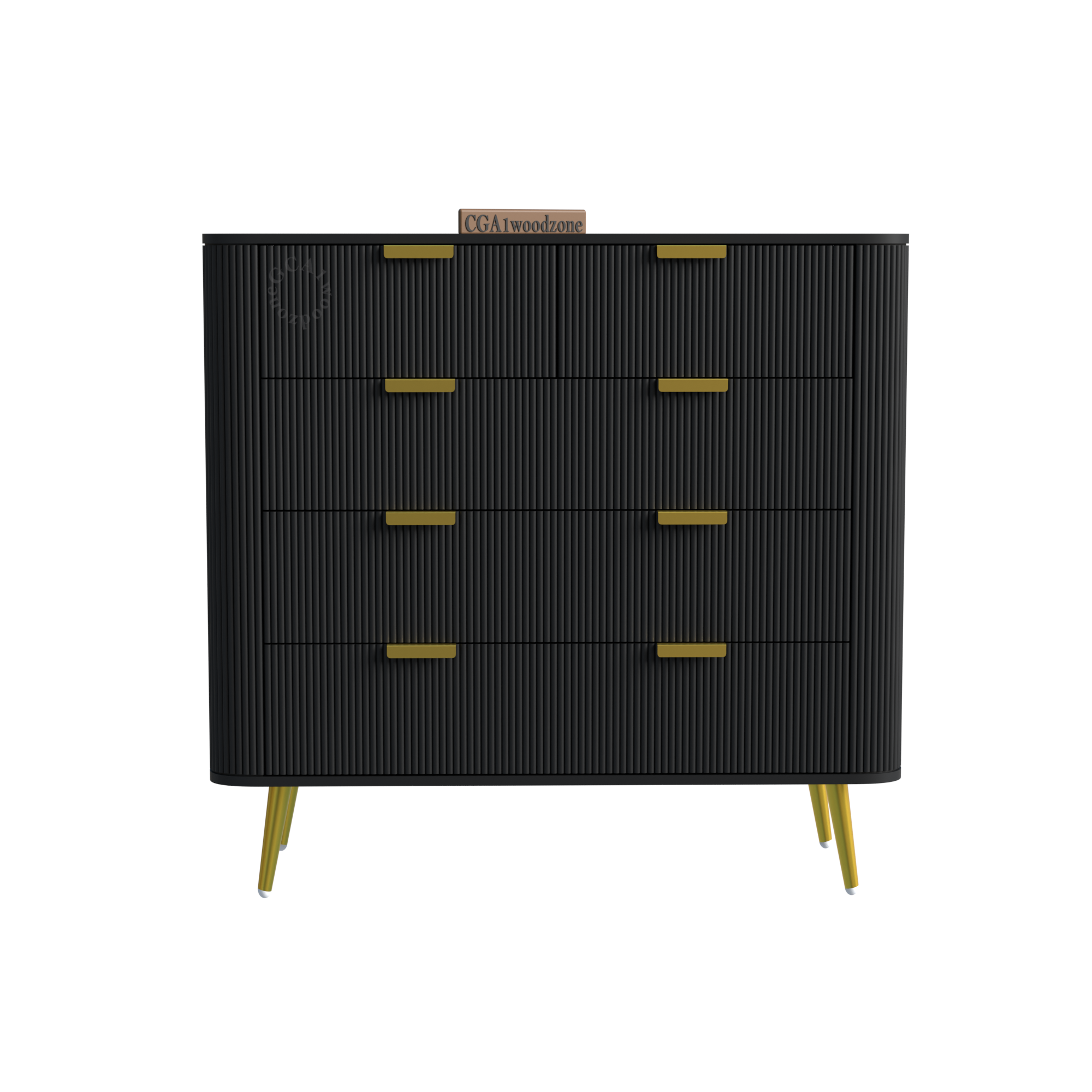 Softloom 5 DRAWER CHESTOR -BLACK Softloom
