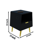 Softloom BED SIDE TABEL-BLACK Softloom