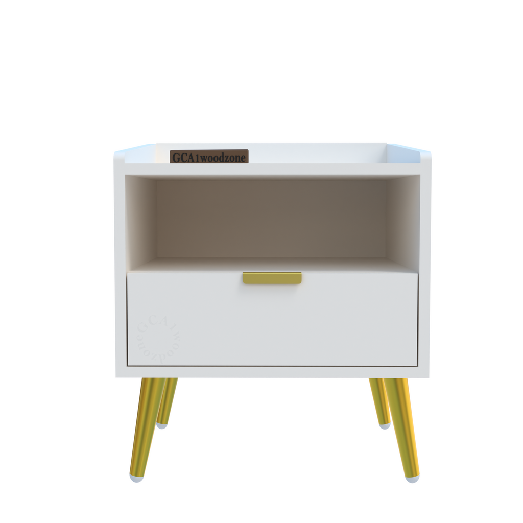 Softloom BED SIDE TABLE-WHITE Softloom
