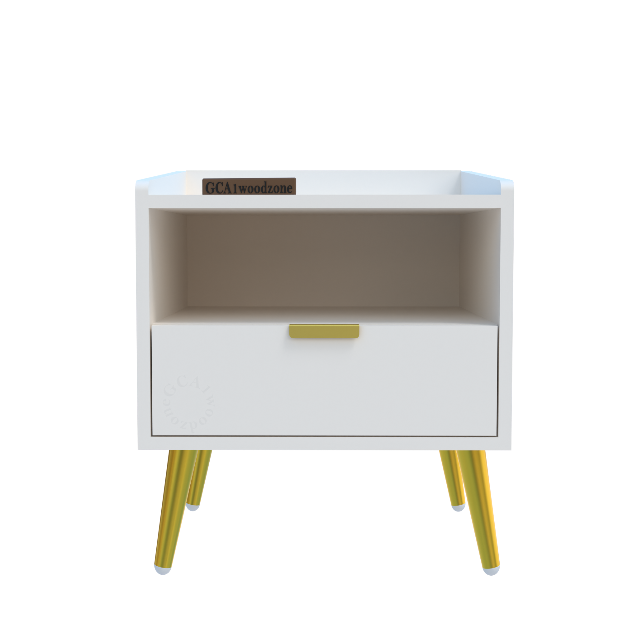 Softloom BED SIDE TABLE-WHITE Softloom