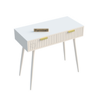 Softloom Modern Fluted Console Table with Drawer | 5 Year Warranty