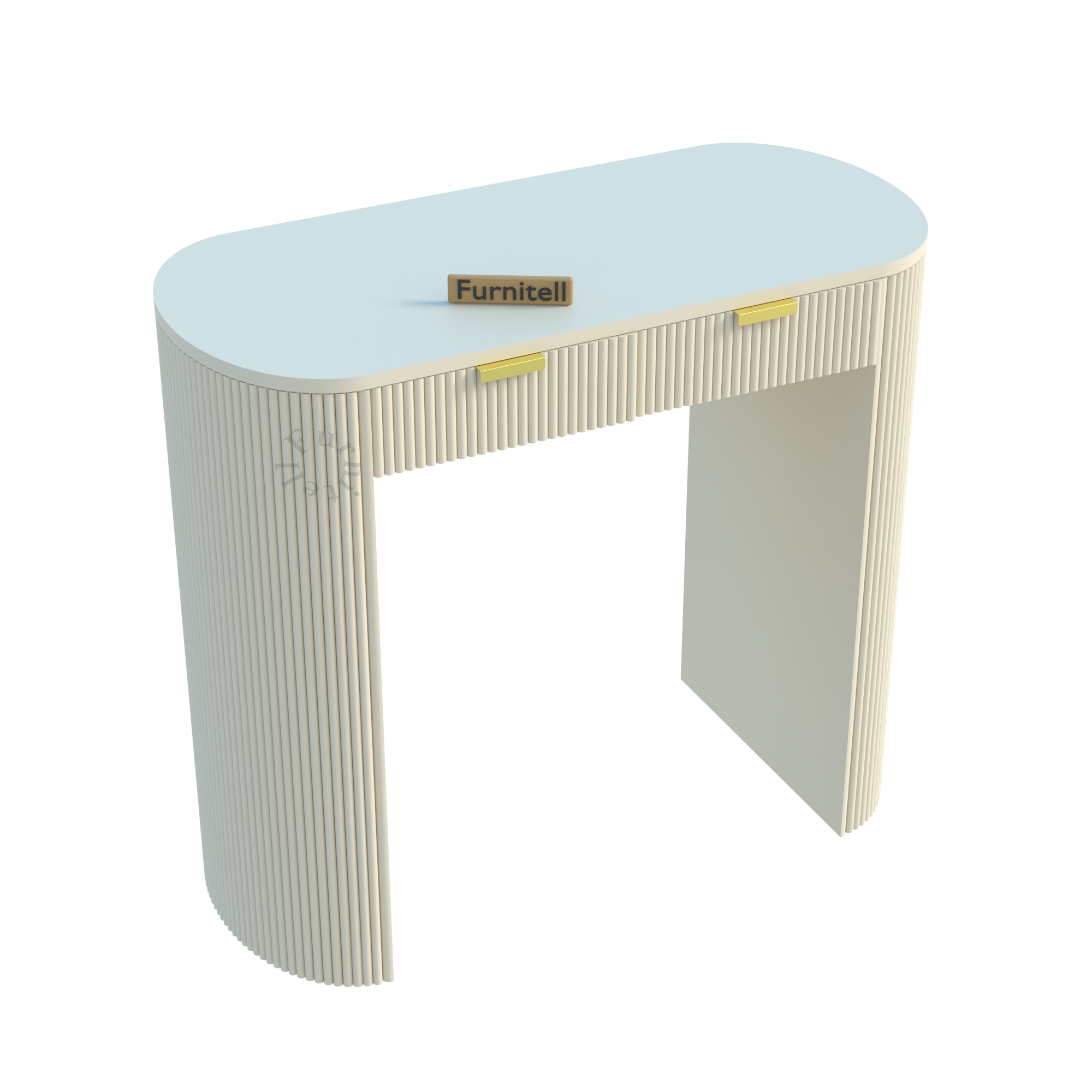 Softloom Modern Fluted Console Table for Living Room | 5 Year Warranty