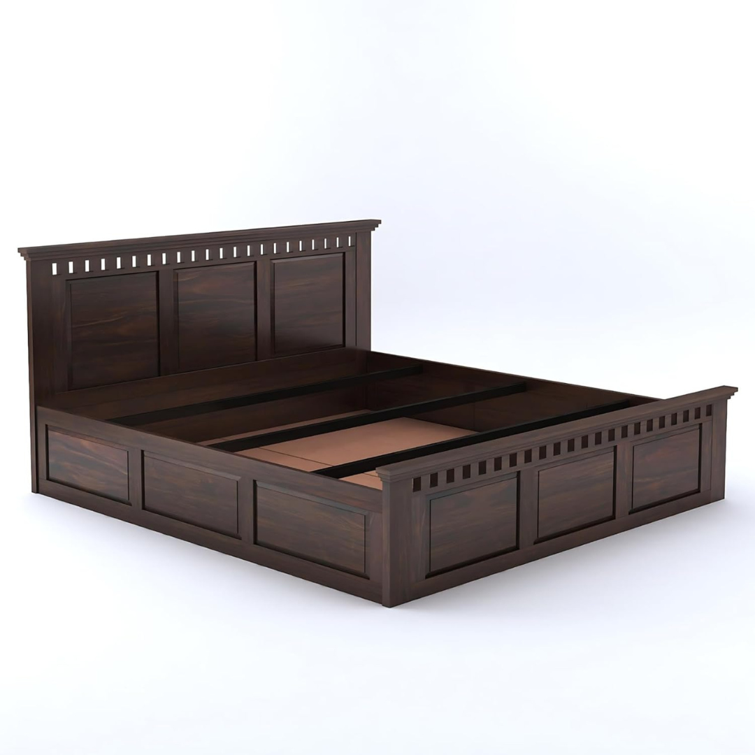 Wooden King size Bed with Storage |Bedroom Furniture - 3 Years Warranty