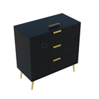 Softloom  3 Drawer Chestor -black | 5 Years Warranty