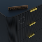 Softloom 5 DRAWER CHESTOR -BLACK Softloom