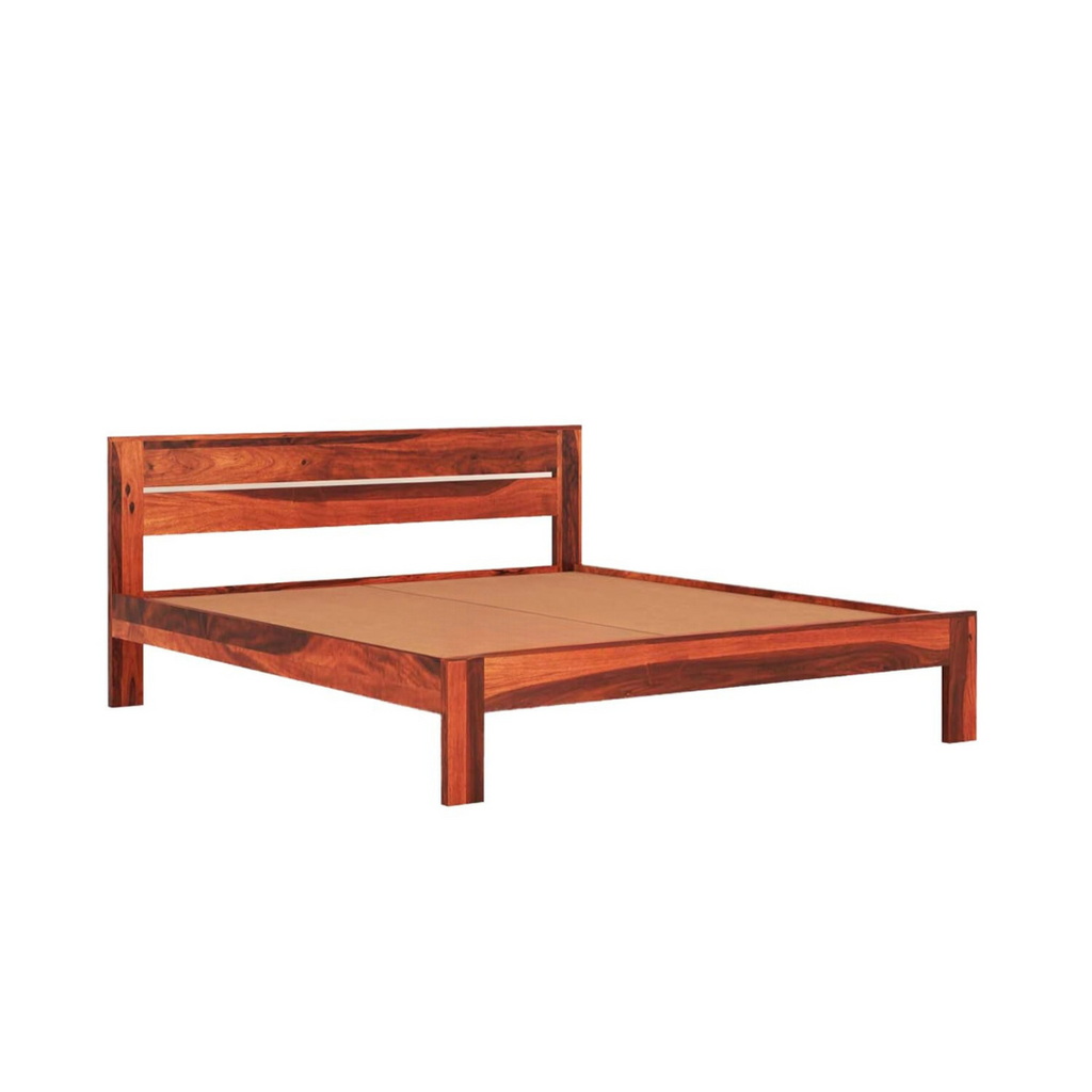 Premium Wooden King size Bed Without Storage For Bedroom- 3 Years Warranty
