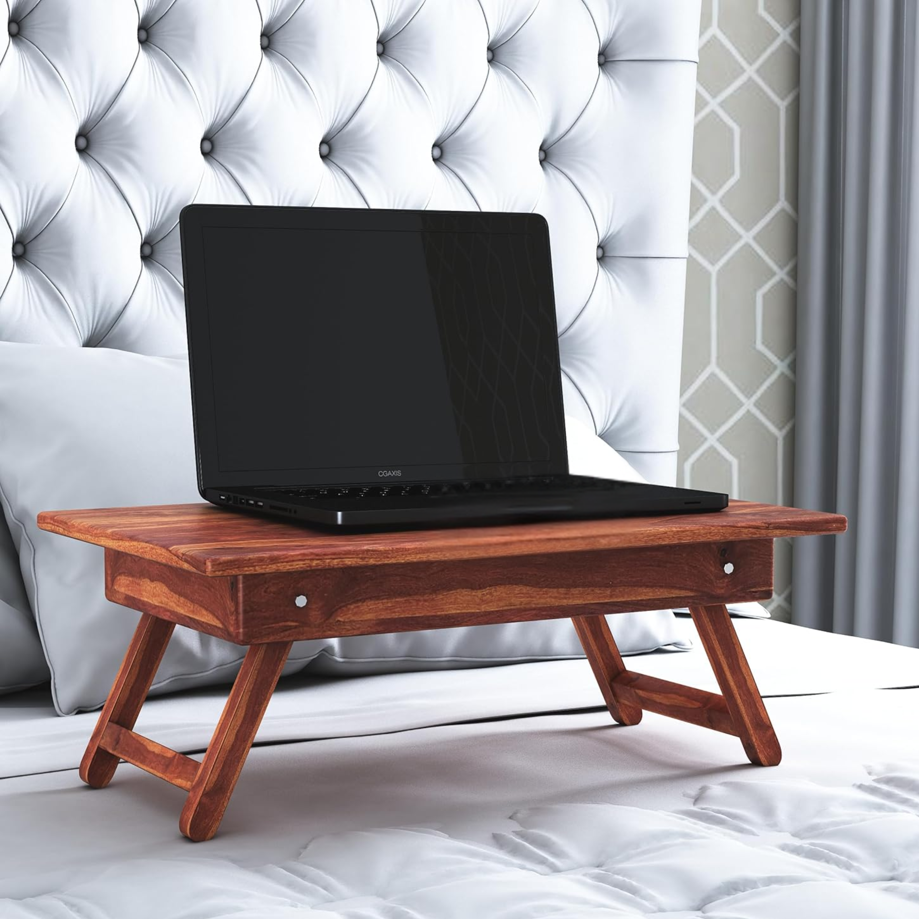 Solid Sheesham Wood Foldable Laptop Table
