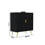 Softloom 2 DOOR SIDEBOARD -BLACK Softloom