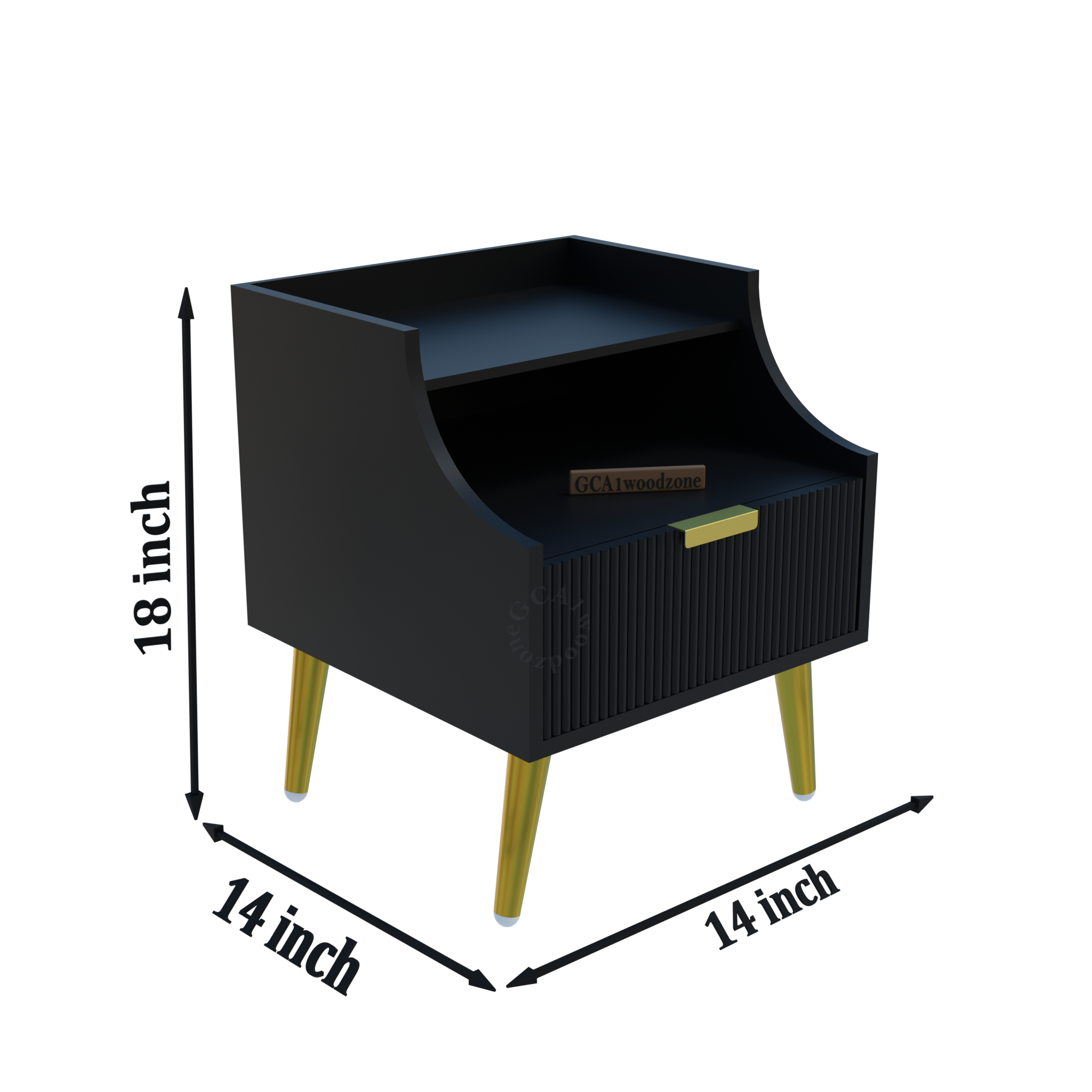 Softloom BED SIDE TABLE- BLACK Softloom