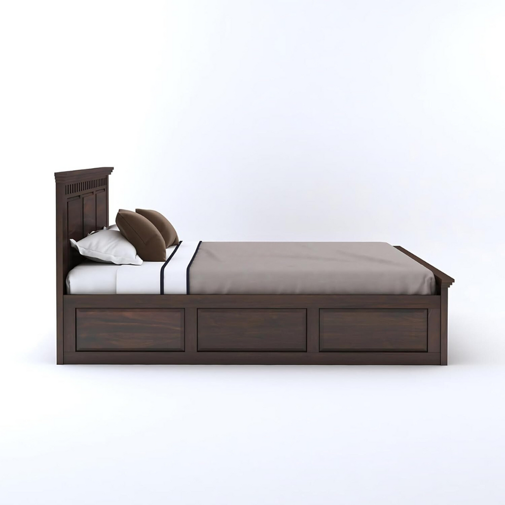 Wooden King size Bed with Storage |Bedroom Furniture - 3 Years Warranty
