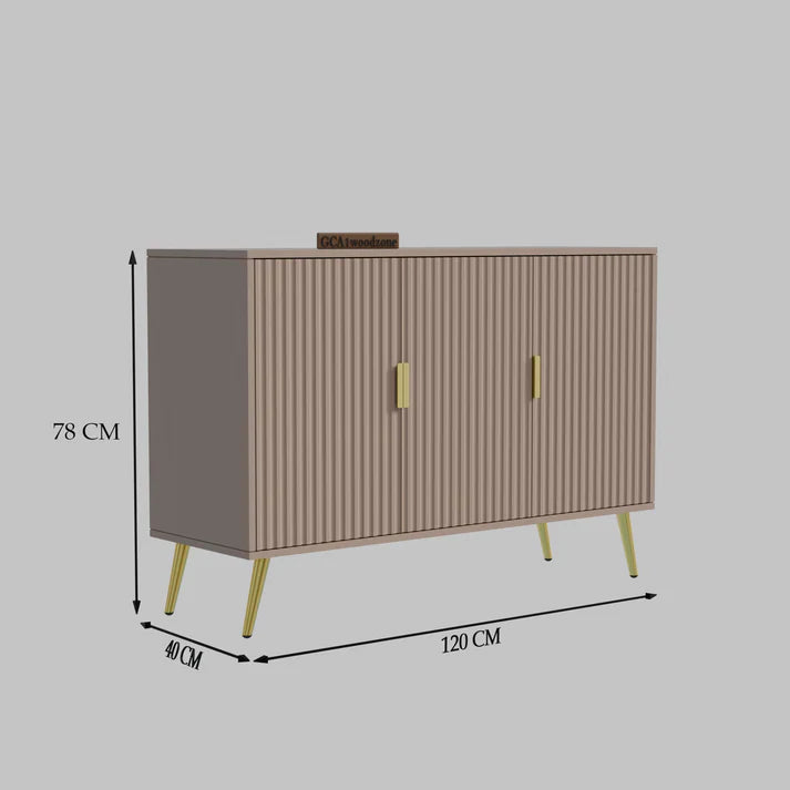 Softloom SIDEBOARD 3 DOOR WHITE - 5 Years Warranty Softloom