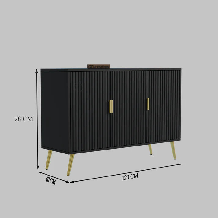 Softloom SIDEBOARD 3 DOOR WHITE - 5 Years Warranty Softloom