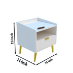 Softloom BED SIDE TABLE-WHITE Softloom
