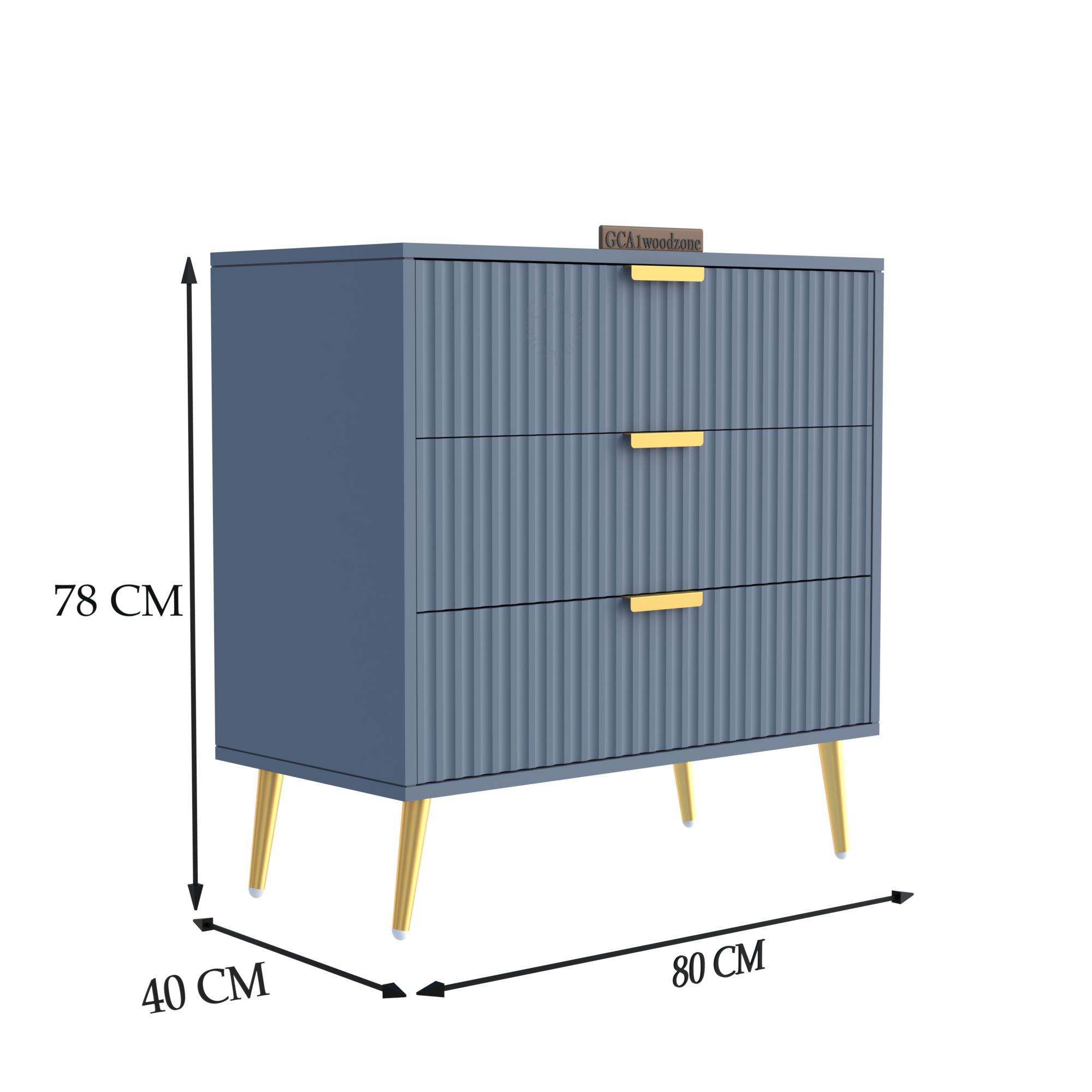 Softloom  3 Drawer Chestor -gray dark | 5 Years Warranty