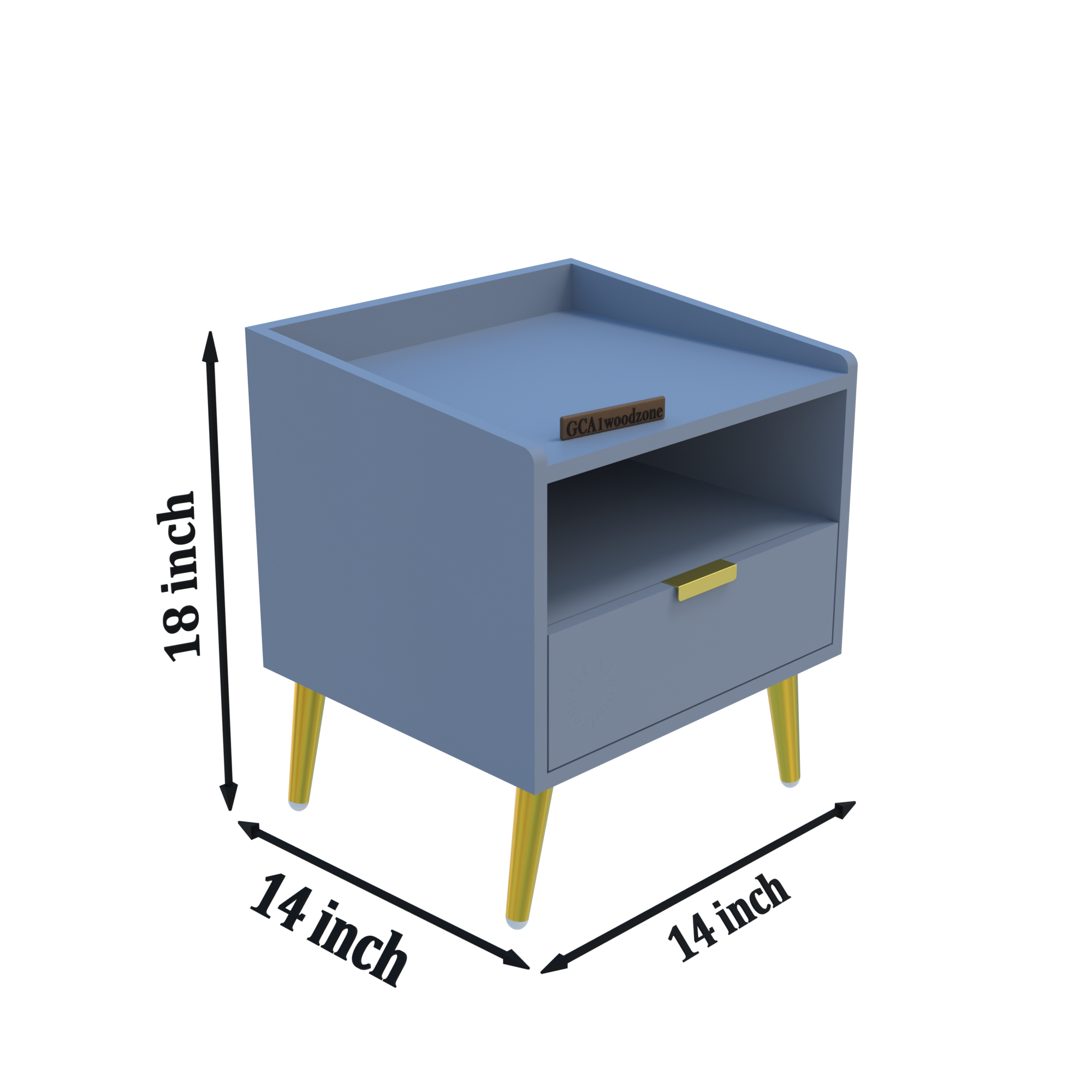 Softloom BED SIDE TABLE-GREY Softloom