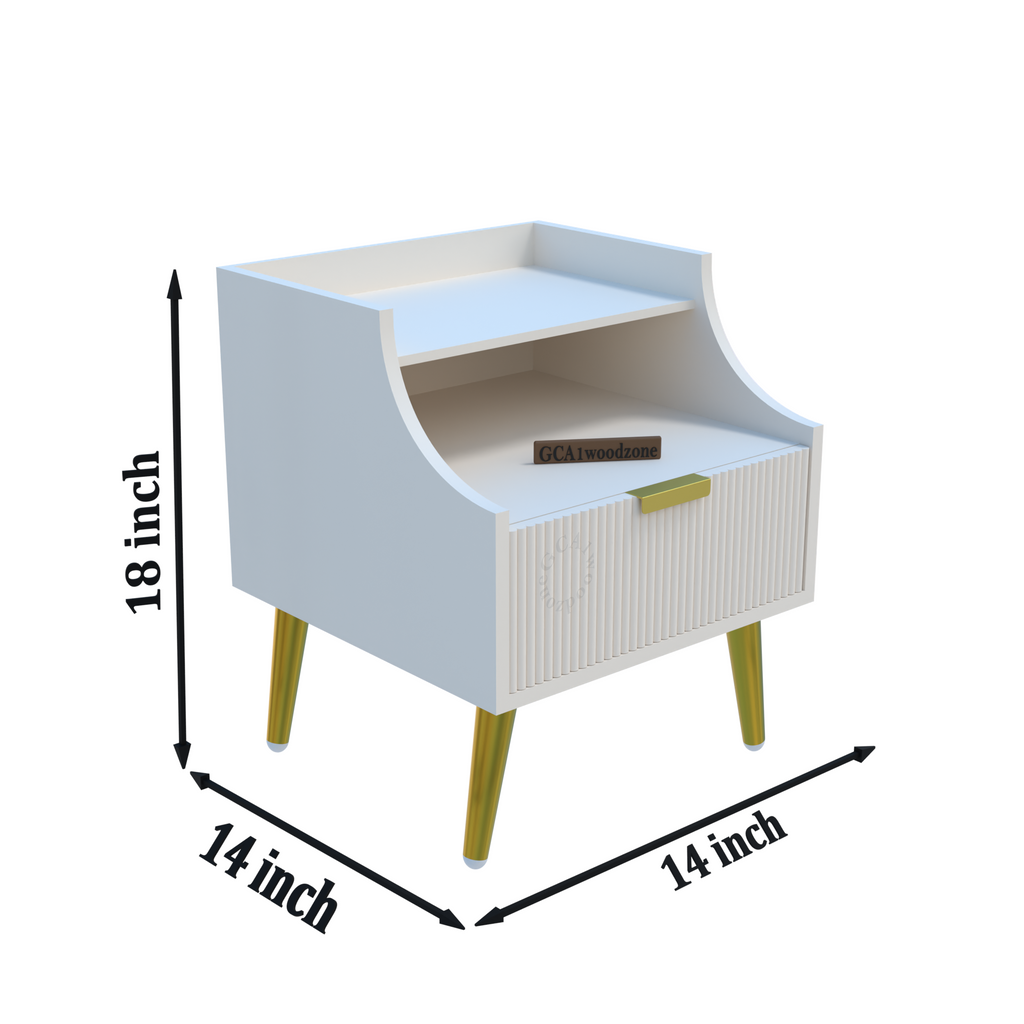 Softloom BED SIDE TABLE -WHITE Softloom