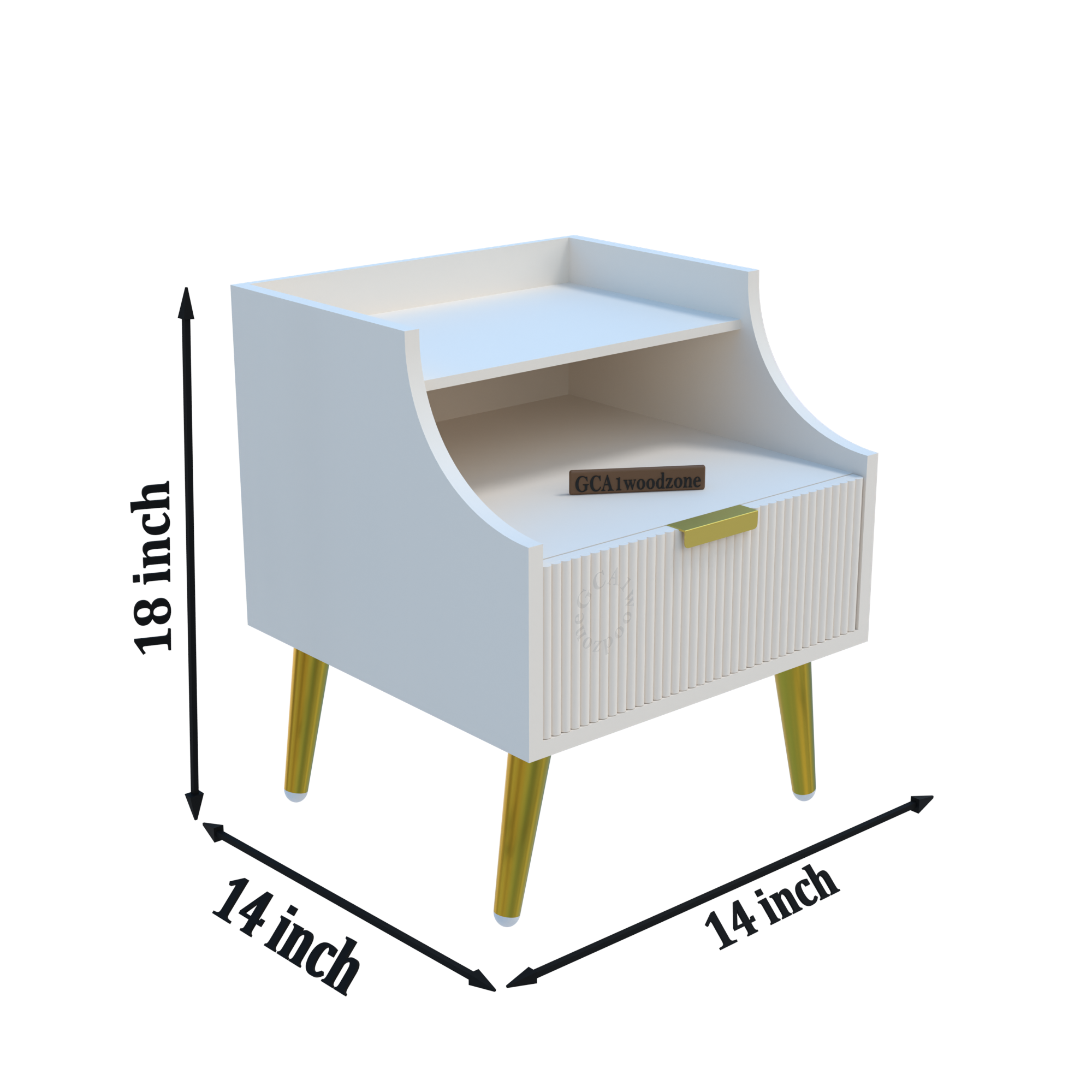 Softloom BED SIDE TABLE -WHITE Softloom