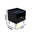 Softloom BED SIDE TABLE-BLACK Softloom
