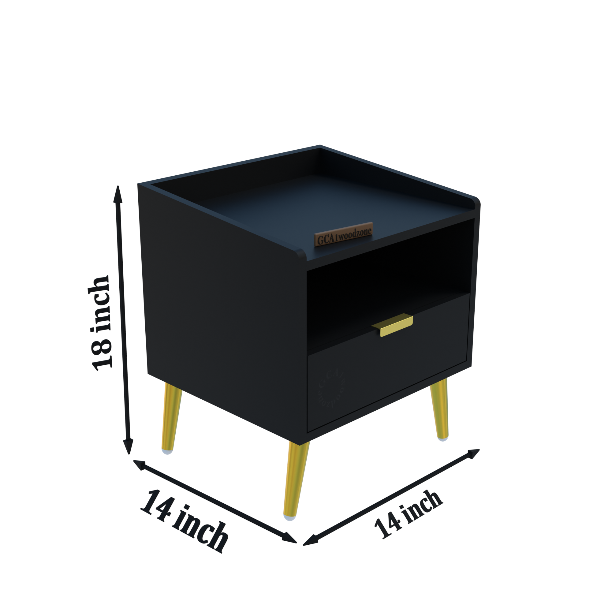 Softloom BED SIDE TABLE-BLACK Softloom