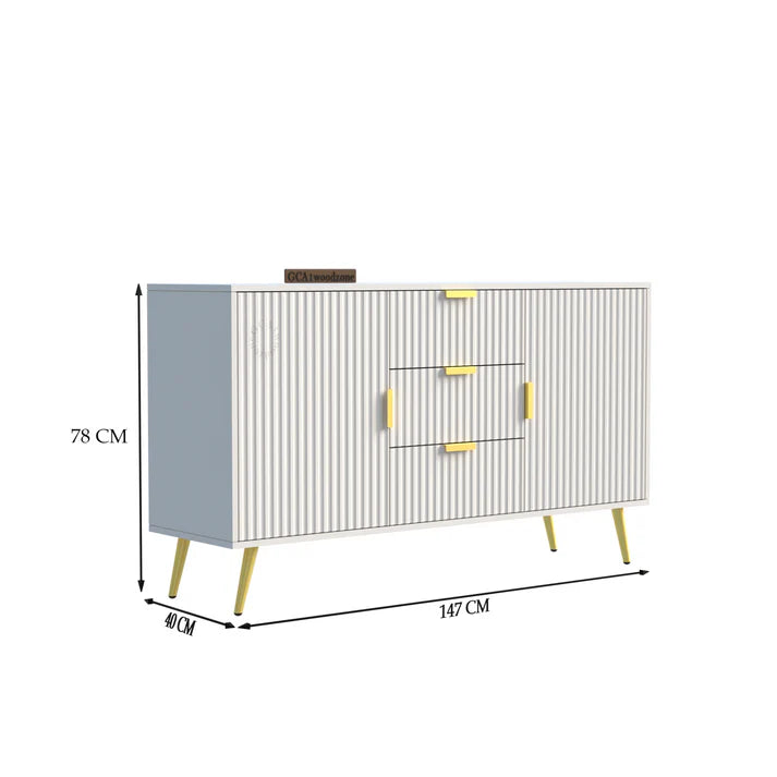 Softloom SIDEBOARD 3 DRAWER 2 DOOR - 5 Years Warranty Softloom