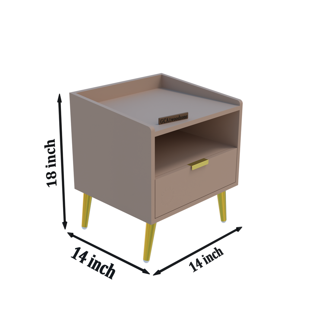 Softloom BED SIDE TABLE-BEIGE Softloom