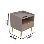 Softloom BED SIDE TABLE-BEIGE Softloom