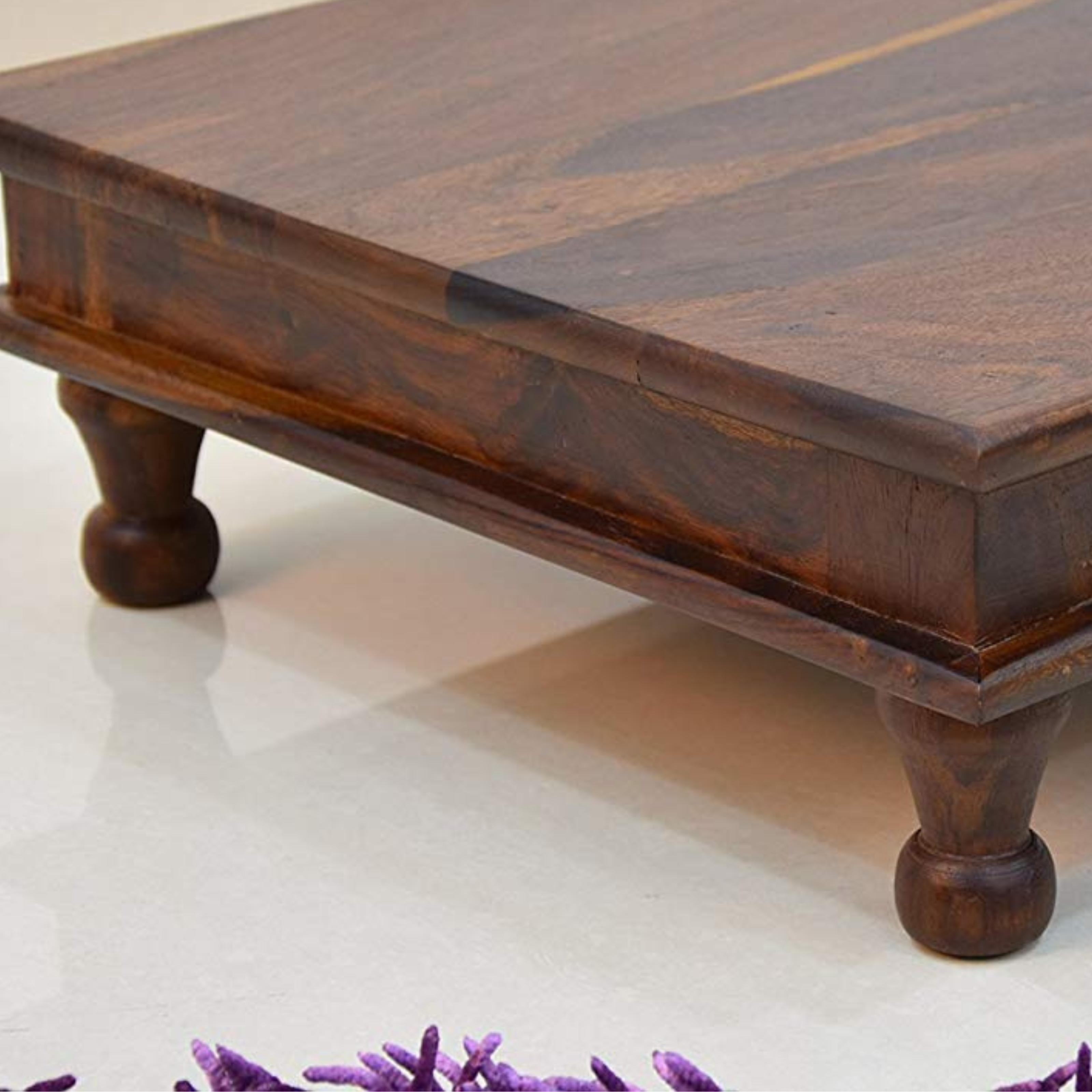 Solid Sheesham Wood Pooja Chowki