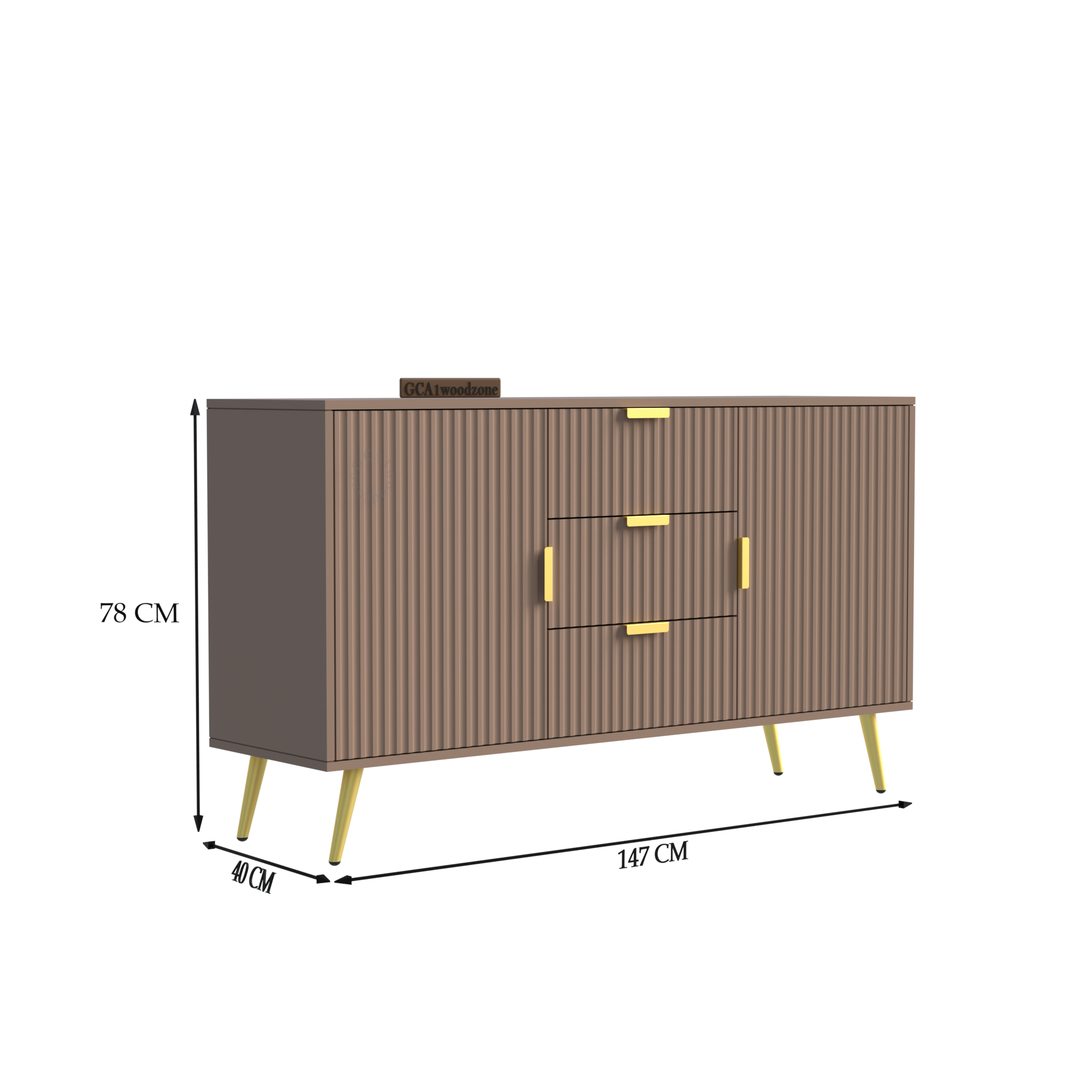 Softloom SIDEBOARD 3 DRAWER 2 DOOR - BEIGE Softloom