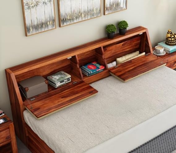 Modern Sheesham Wood King size Bed - 3 Years Warranty