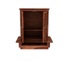 Sheesham Wood Pooja Mandir with Jaali Doors