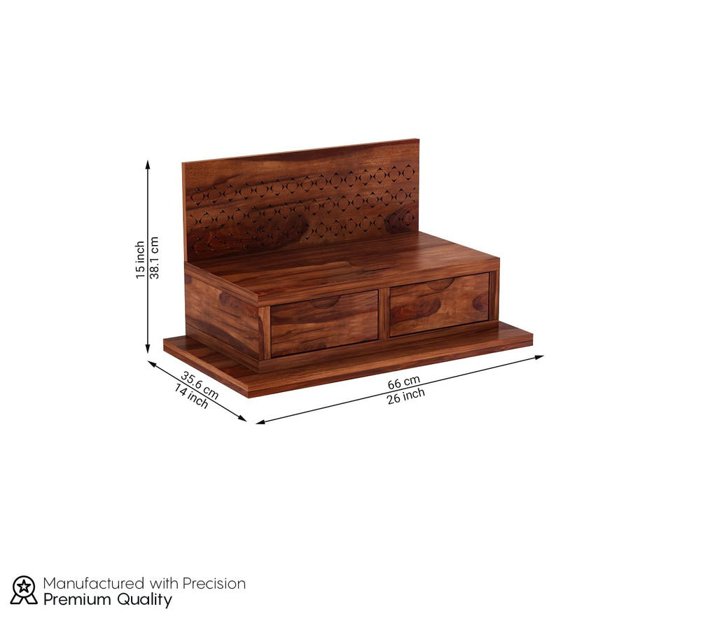 Sheesham Wood Wall Mounted Pooja Mandir