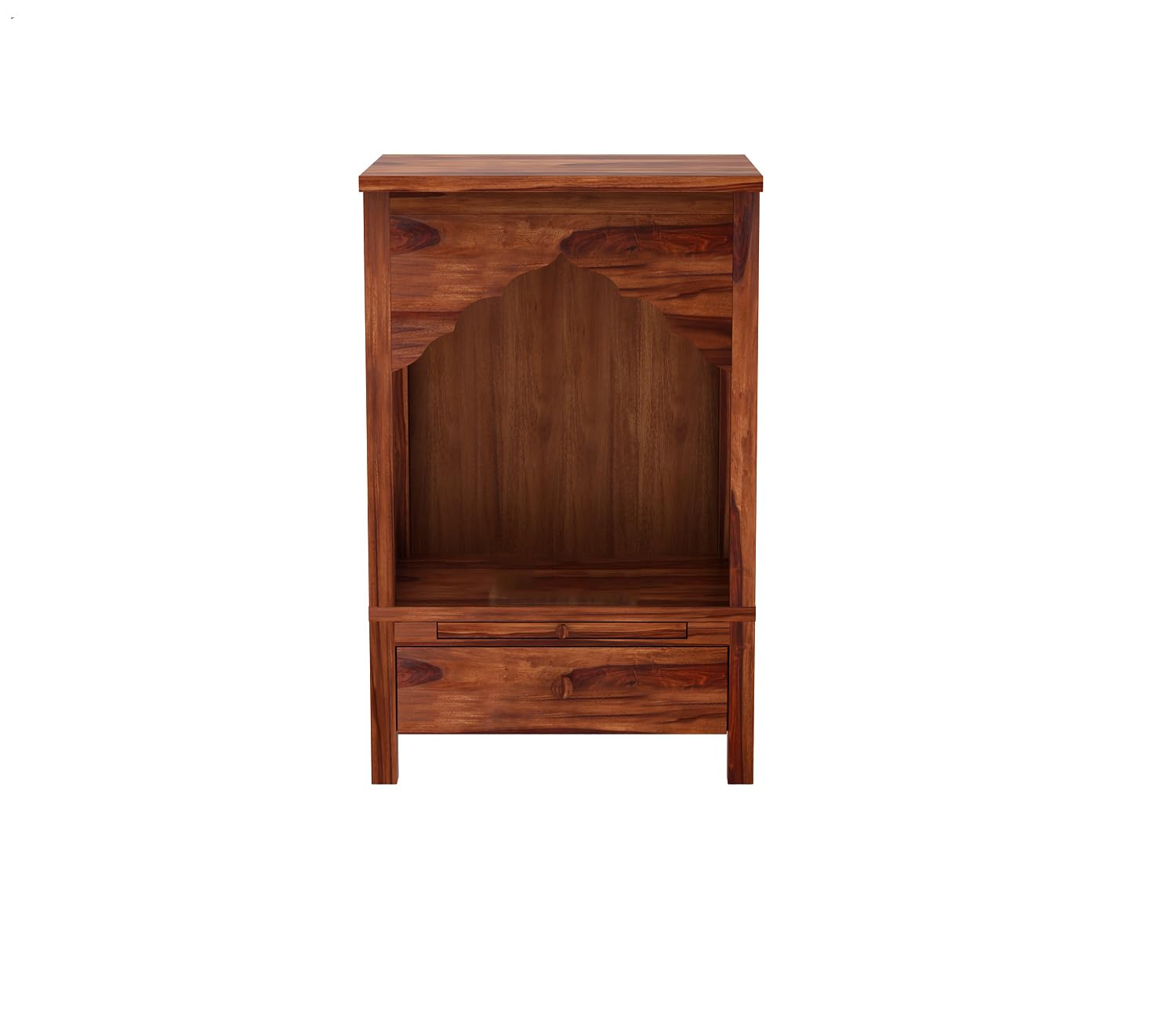 Sheesham Wood Floor Standing Open Pooja Mandir
