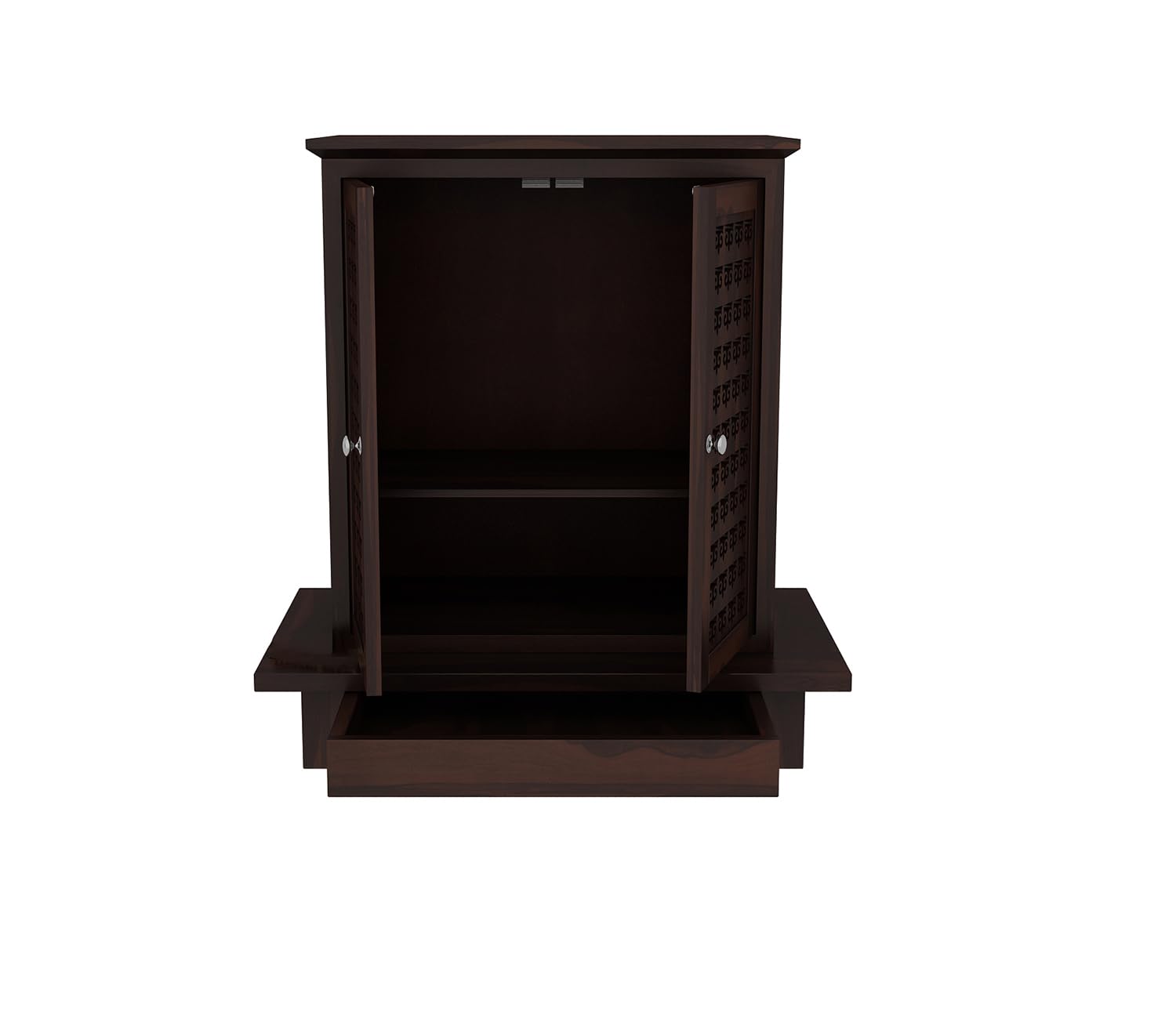 Solid Sheesham Wood Floor Standing Pooja Mandir