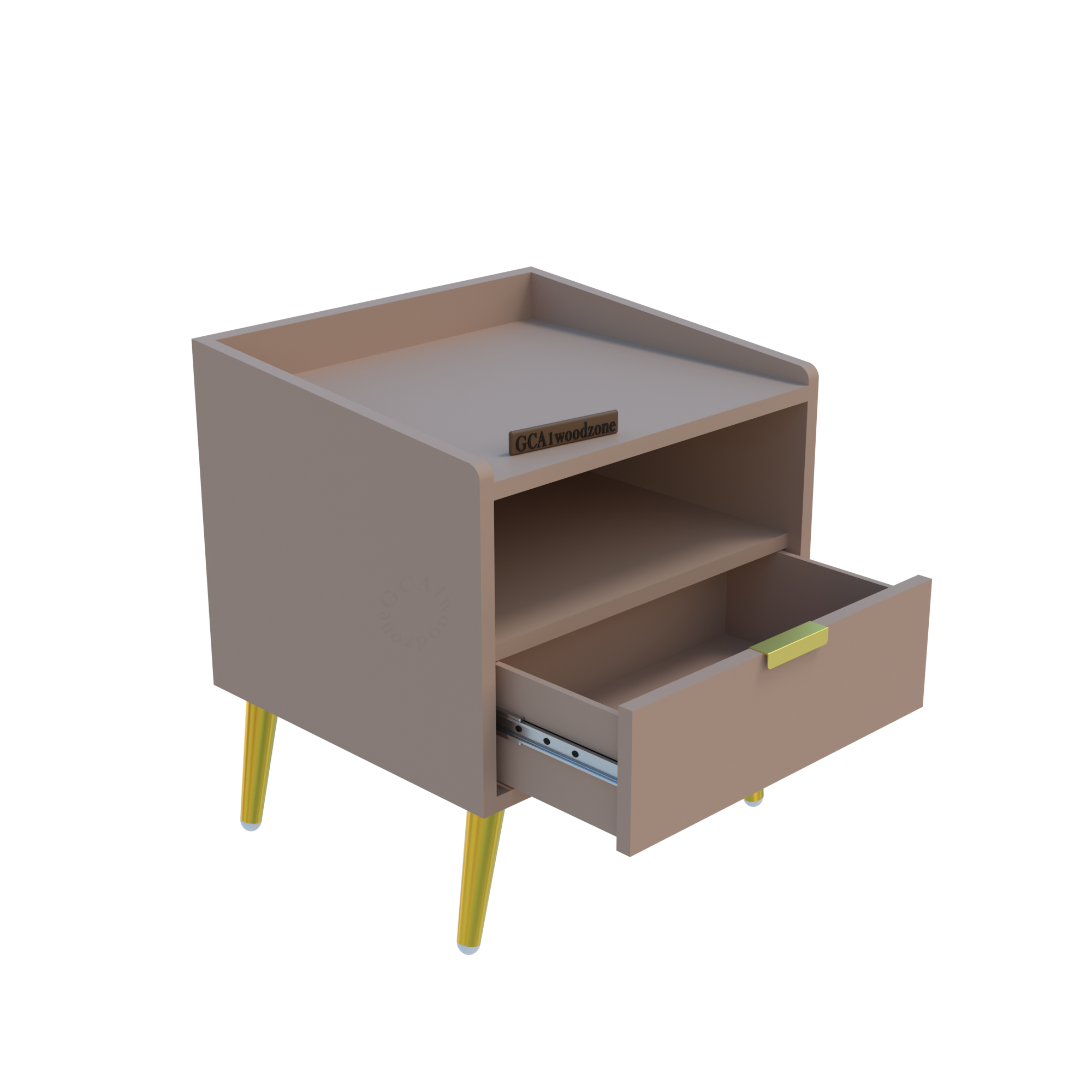 Softloom BED SIDE TABLE-BEIGE Softloom