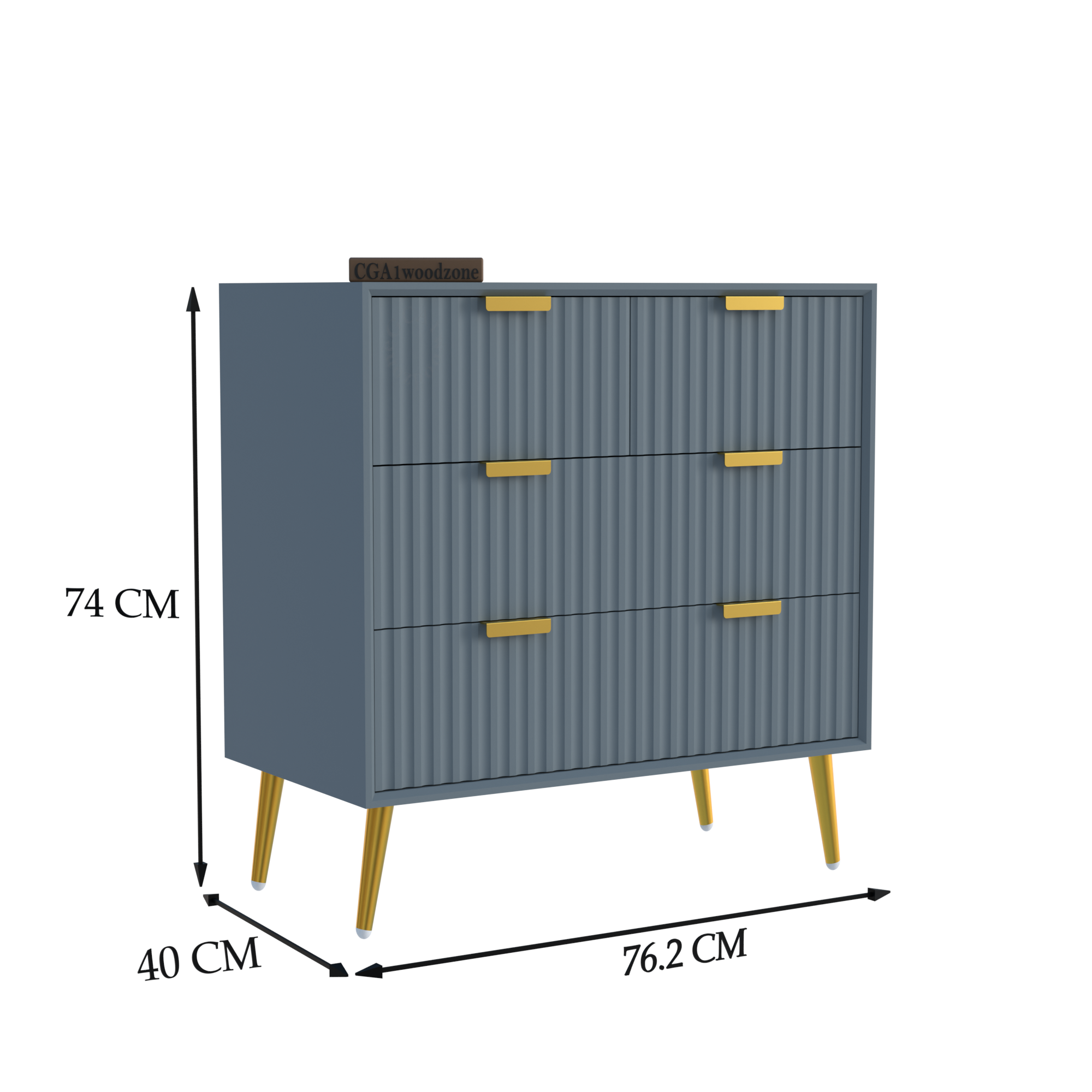 Softloom 4 DRAWER CHEST -GREY Softloom